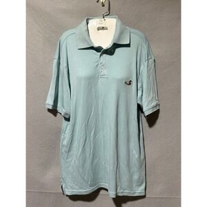 Decoy Polo Shirt Duck Logo Short Sleeve Casual Cotton Blend Top Large